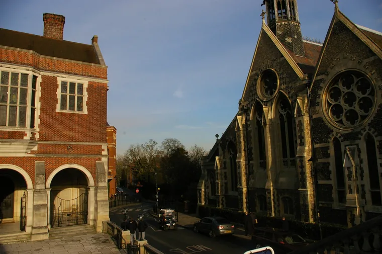 Harrow School buildings and chapel on Harrow on the Hill